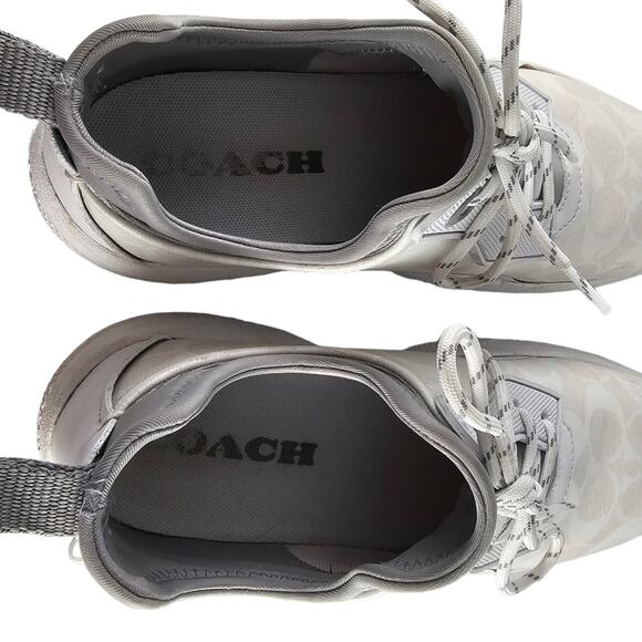 Coach Shoes Women's Size 10 White Signature 270 Tech Runner Lace Up Sneakers - Picture 8 of 14